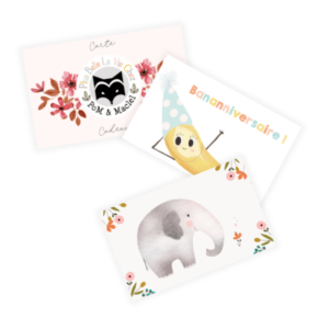 Carte cadeauxavec fond blanc