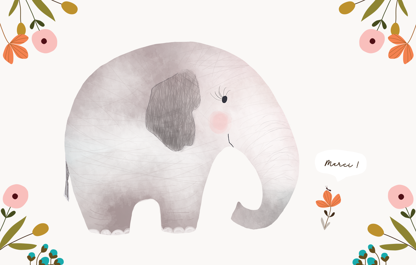 Certificat cadeau éléphant