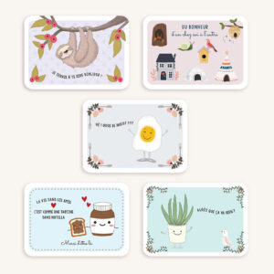 Lot 5 cartes postales